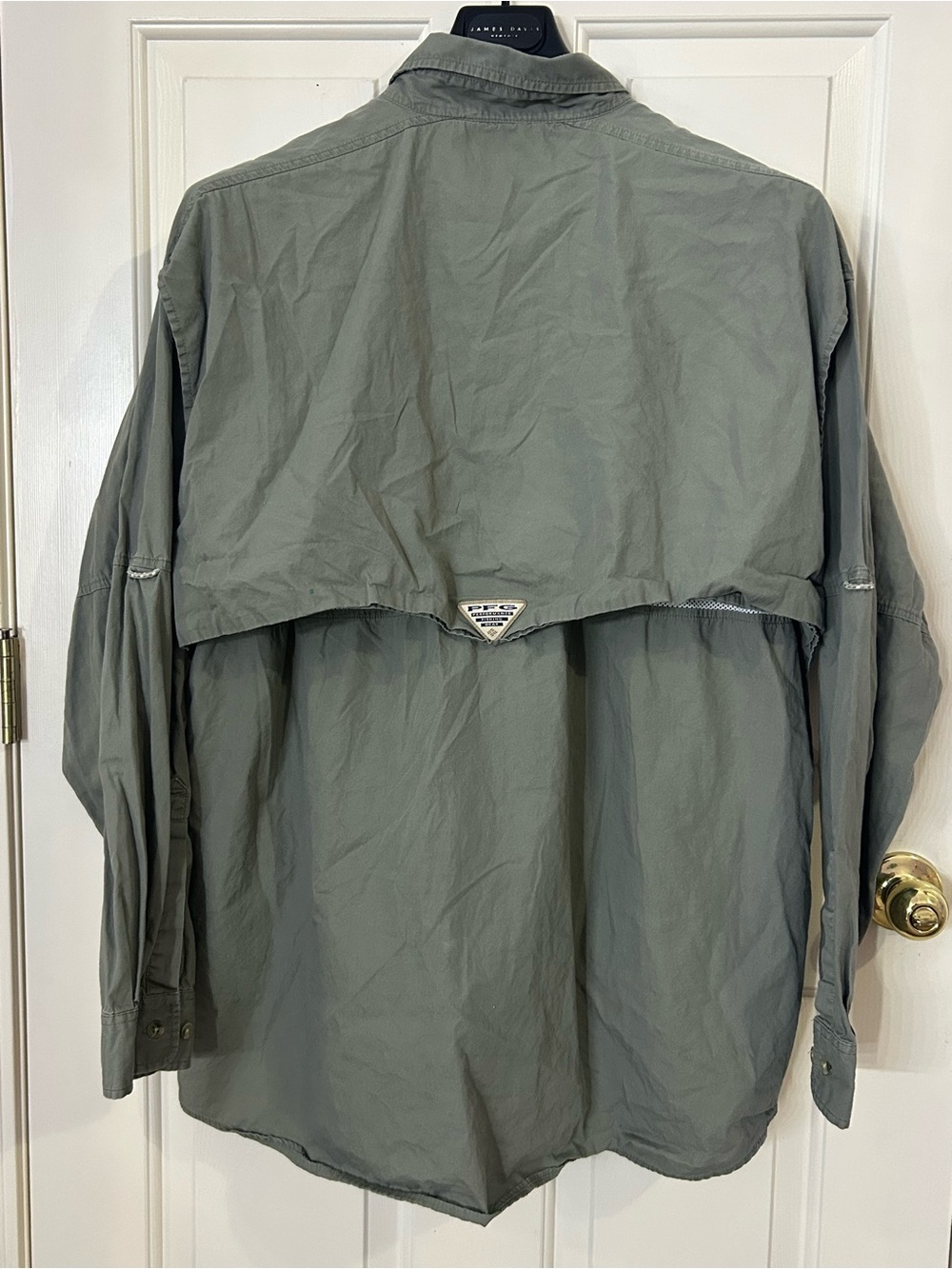 Columbia PFG Shirt Mens XL Button Up Long Sleeve Vented Gray Fishing Pockets VTG - Picture 2 of 9